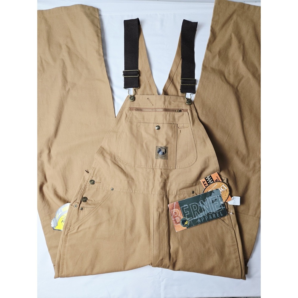 Berne Bib Overall brown sz 38‎ x 34 work bibs Dri Bear water repellent